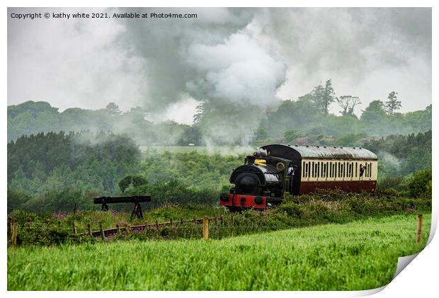 Cornwall  steam train Print by kathy white