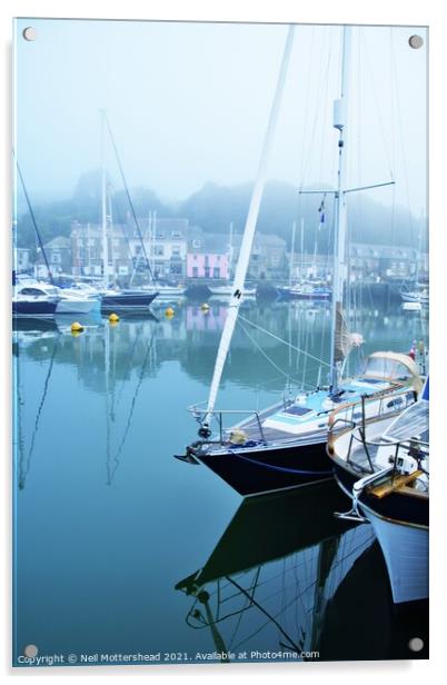 Padstow Yachts. Acrylic by Neil Mottershead