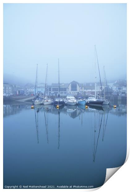Misty Padstow Morning. Print by Neil Mottershead