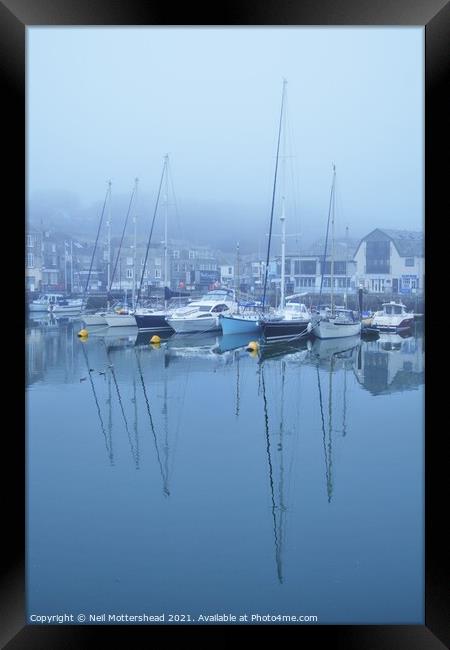 Padstow Summer Morning Calm. Framed Print by Neil Mottershead