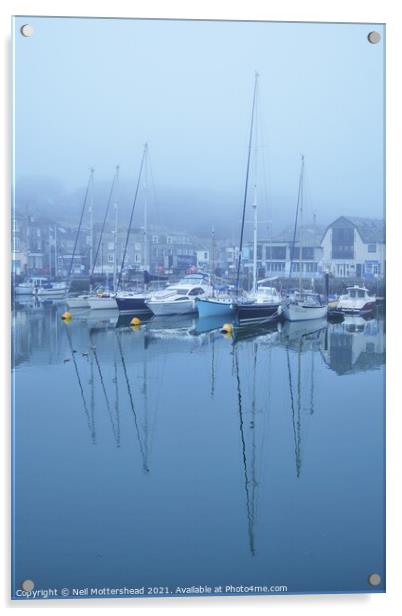 Padstow Summer Morning Calm. Acrylic by Neil Mottershead