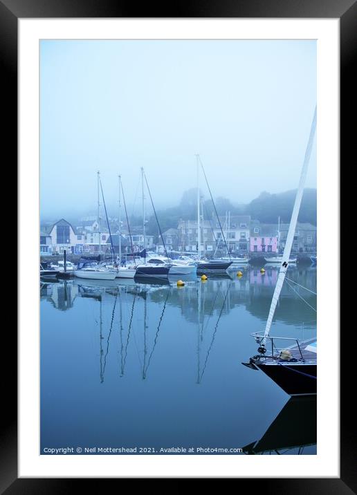 Padstow Reflections. Framed Mounted Print by Neil Mottershead