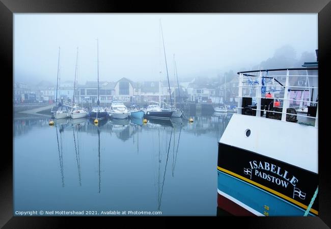 Isabelle & Yachts, Padstow, Cornwall. Framed Print by Neil Mottershead