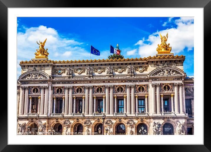 National Opera Paris France Framed Mounted Print by William Perry