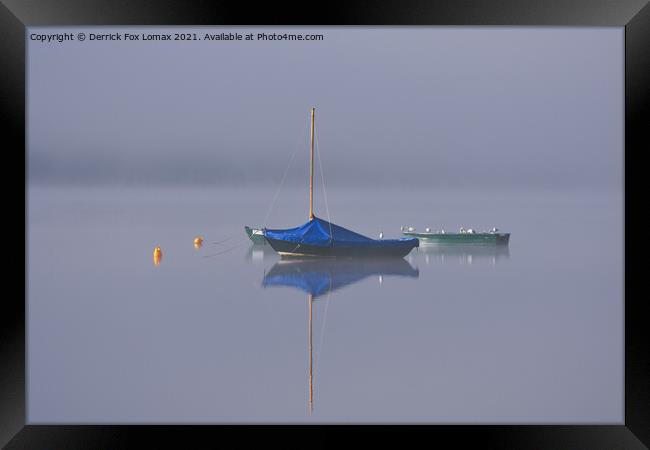 Boat on Lake windermere Framed Print by Derrick Fox Lomax