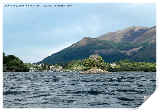 Derwentwater Lake  Print by Lilian Marshall