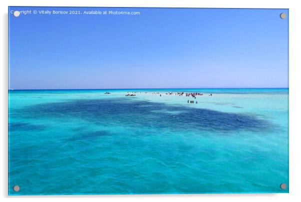 White Island in the Red Sea in August 2021 (Egypt) Acrylic by Vitaliy Borisov