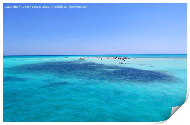 White Island in the Red Sea in August 2021 (Egypt) Print by Vitaliy Borisov