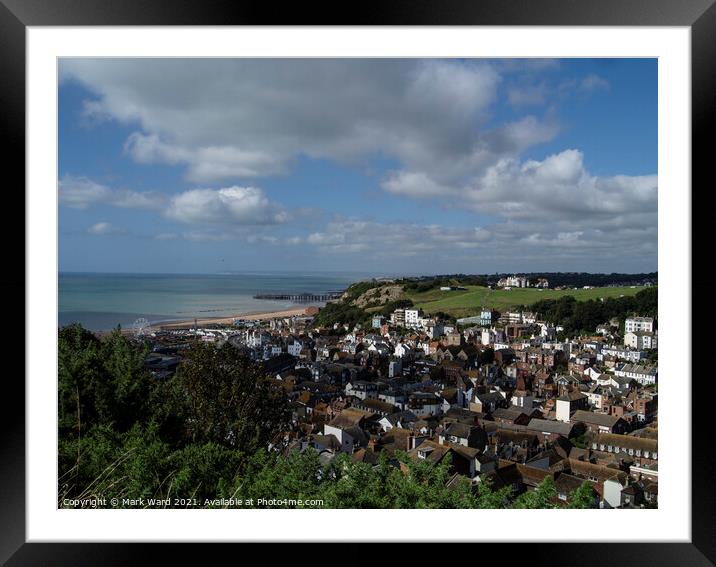 Hastings Old Town and Seafront. Framed Mounted Print by Mark Ward