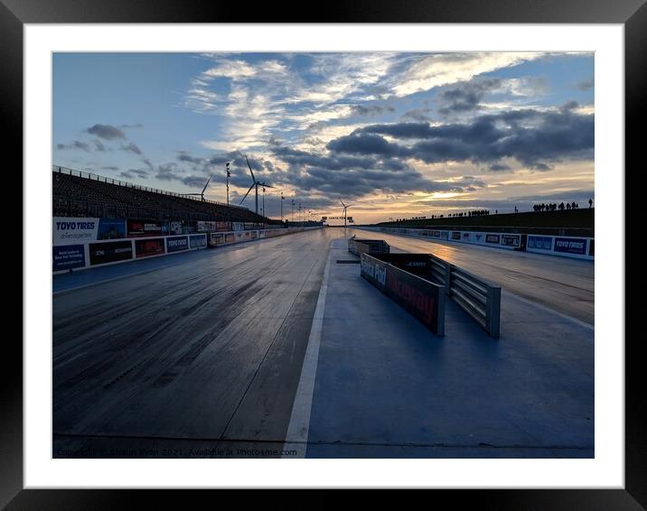 Sunset at the drag strip Framed Mounted Print by Shaun Ryan