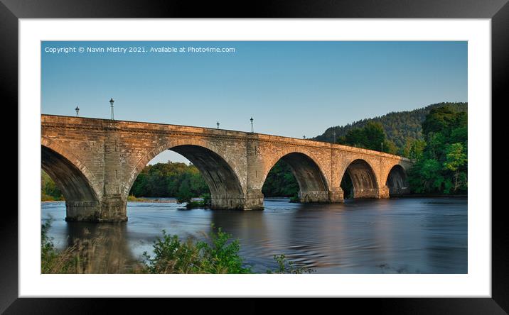 Dunkeld Bridge  Framed Mounted Print by Navin Mistry