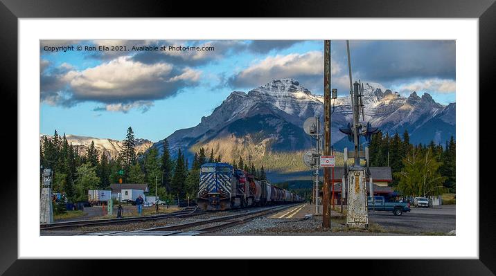 Rolling Through the Rockies Framed Mounted Print by Ron Ella