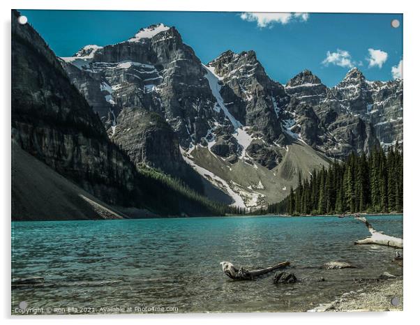 Serene Reflections: Moraine Lake in Banff National Acrylic by Ron Ella