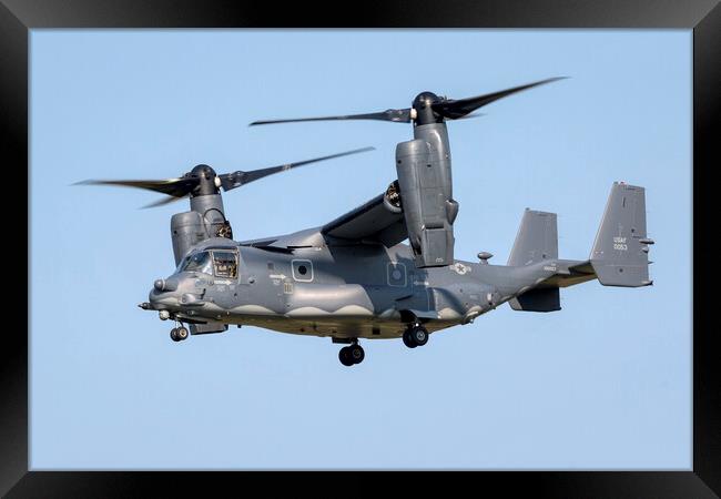 USAF CV-22B Osprey Framed Print by Derek Beattie