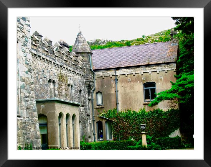 Imposing Entrance to Glenveagh Castle on a rainy day Framed Mounted Print by Stephanie Moore