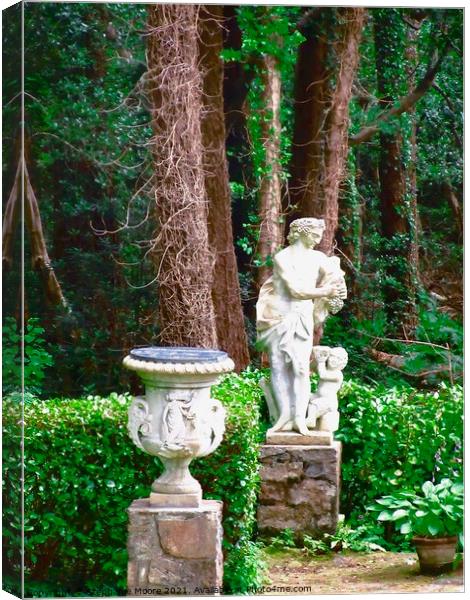 Urn and Statue Canvas Print by Stephanie Moore