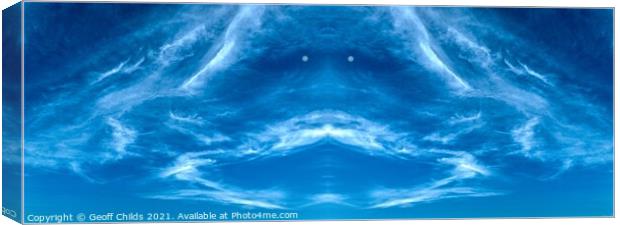 Face in a Cloud. Abstract weird and surreal cloud compilation. Canvas Print by Geoff Childs