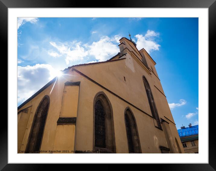 Saint Castulus Church Facade in Prague Framed Mounted Print by Dietmar Rauscher