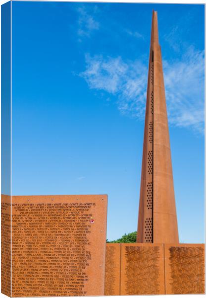 Memorial Spire behind one 57000 names Canvas Print by Jason Wells