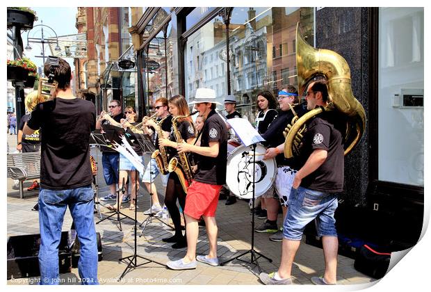 Band of Buskers, Leeds, Yorkshire, UK Print by john hill