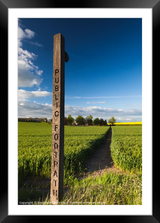 Fingerpost to Where? Framed Mounted Print by Benjamin Elliott