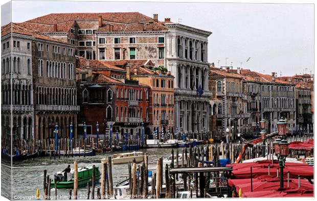 Venice's Enchanting Grand Canal Canvas Print by Roger Mechan