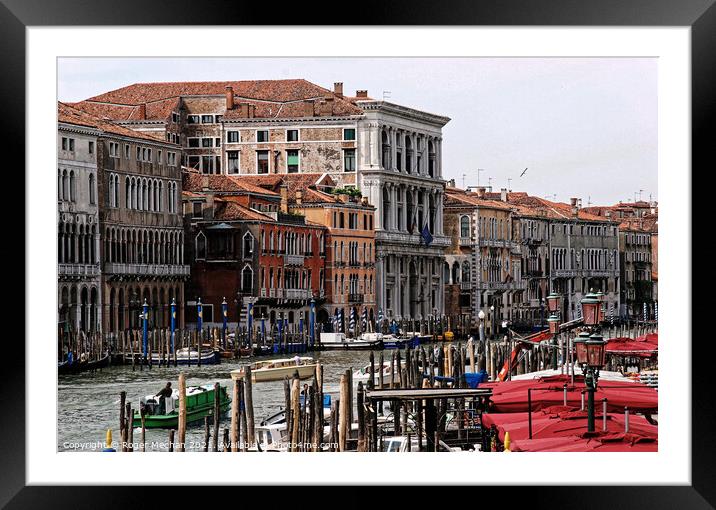 Venice's Enchanting Grand Canal Framed Mounted Print by Roger Mechan