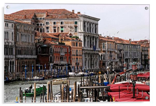 Venice's Enchanting Grand Canal Acrylic by Roger Mechan