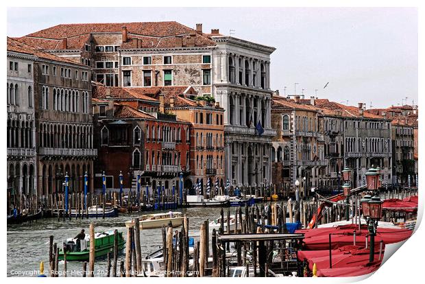 Venice's Enchanting Grand Canal Print by Roger Mechan