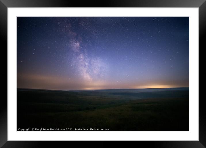 The Milky Way as seen over Exmoor National Park Framed Mounted Print by Daryl Peter Hutchinson