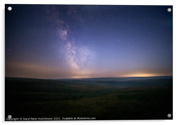 The Milky Way as seen over Exmoor National Park Acrylic by Daryl Peter Hutchinson