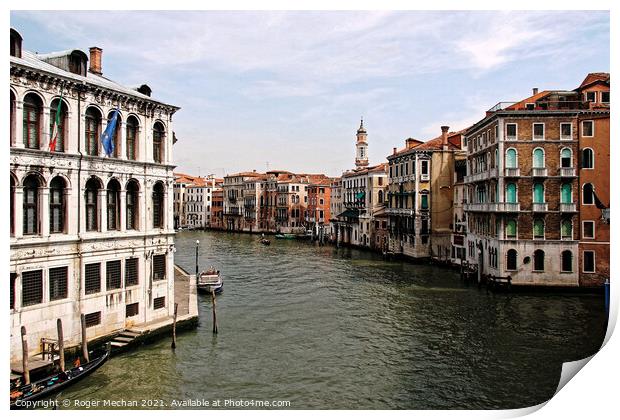 Serene Beauty of Venetian Waterfront Print by Roger Mechan