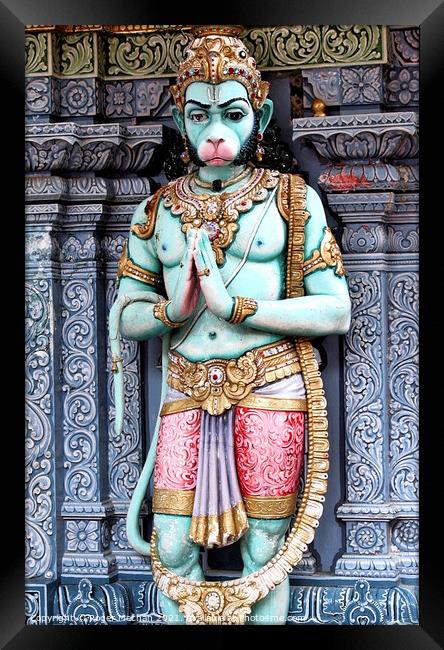 Hanuman, Son of Pawan Framed Print by Roger Mechan