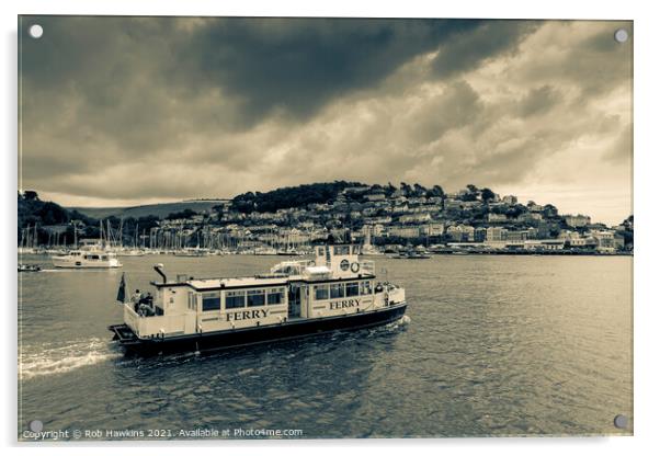 The Dartmouth Ferry Acrylic by Rob Hawkins