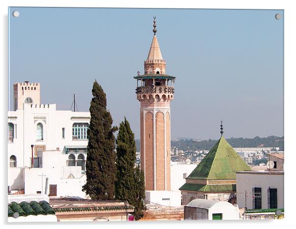 Hammouda Pacha Minaret Acrylic by Tom Gomez