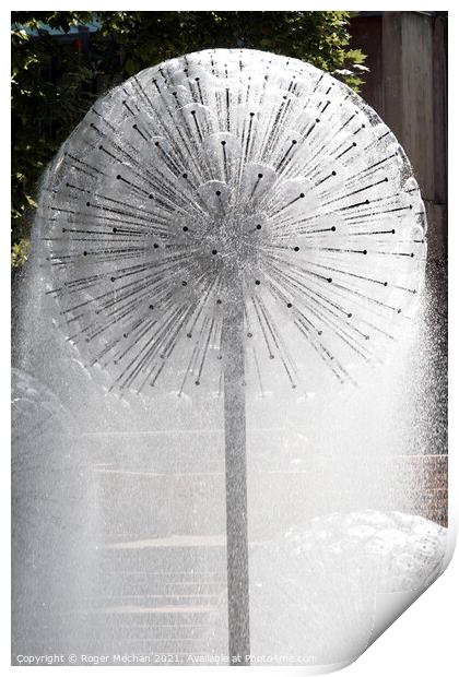 Dandelion Fountain: A Captivating Oasis Print by Roger Mechan