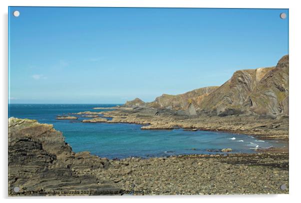 Hartland Quay Acrylic by Alexandra Lavizzari