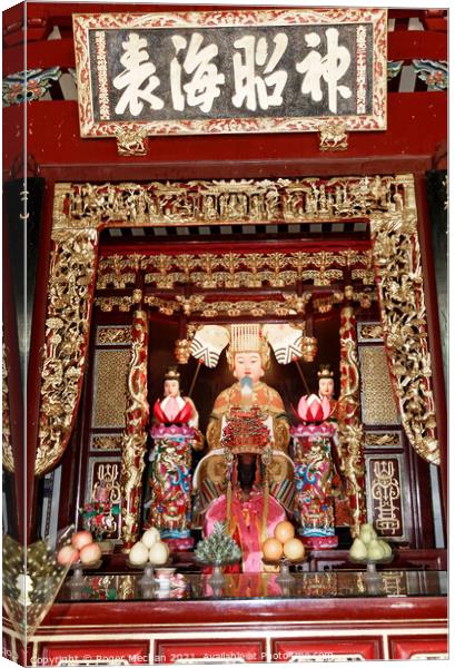Exquisite Gilded Chinese Temple Altar Canvas Print by Roger Mechan