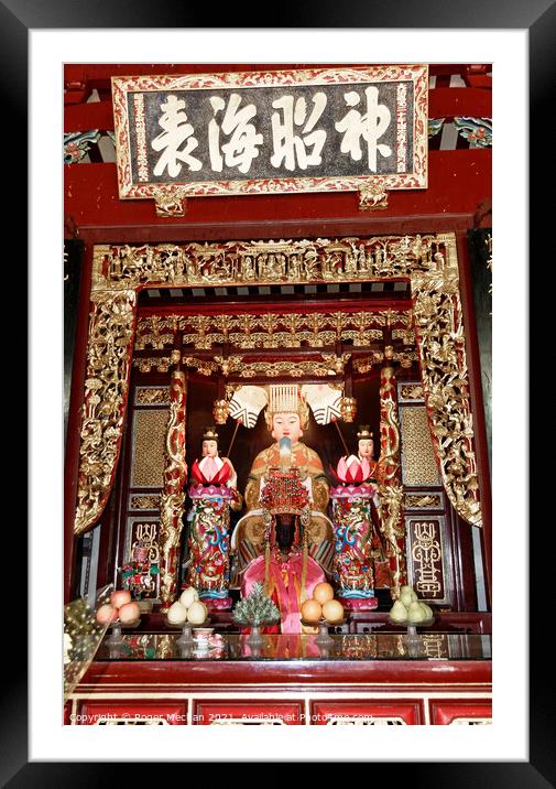 Exquisite Gilded Chinese Temple Altar Framed Mounted Print by Roger Mechan