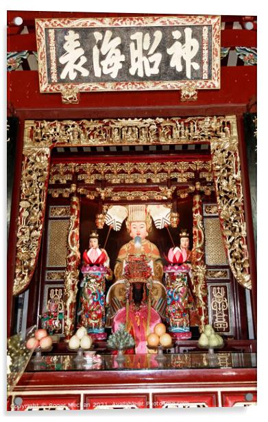 Exquisite Gilded Chinese Temple Altar Acrylic by Roger Mechan