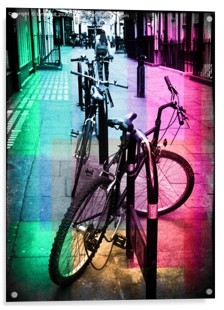Bicycles Acrylic by Lynn Bolt