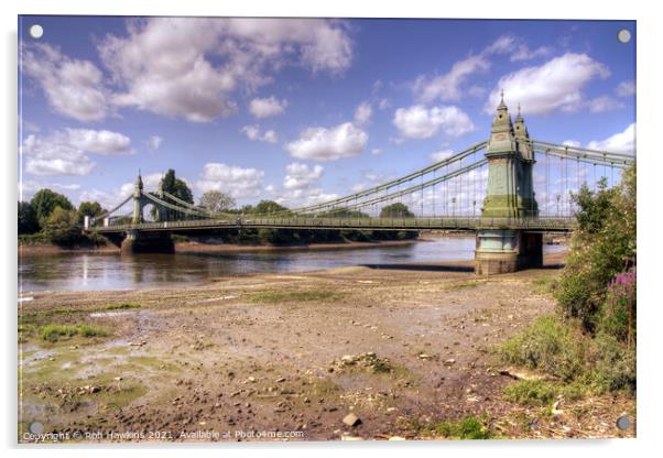 Hammersmith Bridge Acrylic by Rob Hawkins