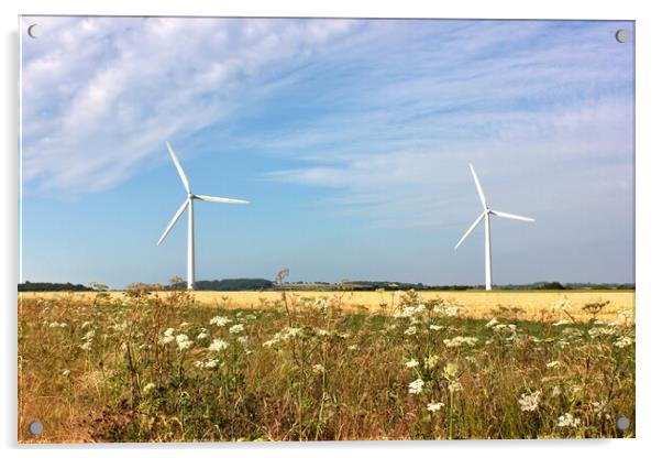Westmill Wind Farm Acrylic by Susan Snow