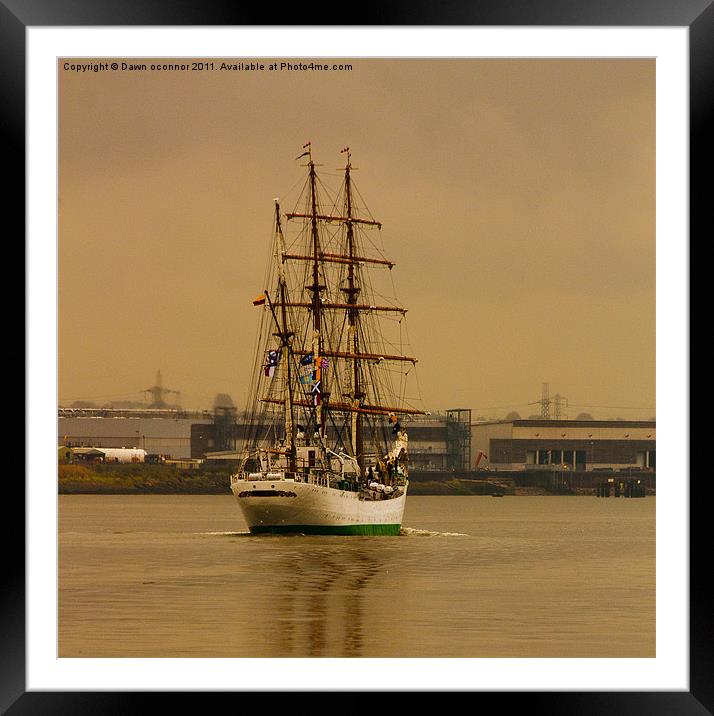 Gloria, Colombian Navy Ship 1 Framed Mounted Print by Dawn O'Connor