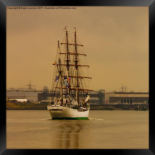 Gloria, Colombian Navy Ship 1 Framed Print by Dawn O'Connor