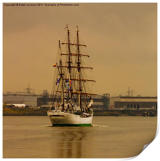 Gloria, Colombian Navy Ship 1 Print by Dawn O'Connor