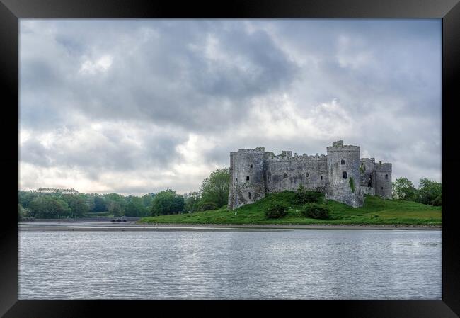 Carew Castle in Pembrokeshire, Wales Framed Print by Tracey Turner