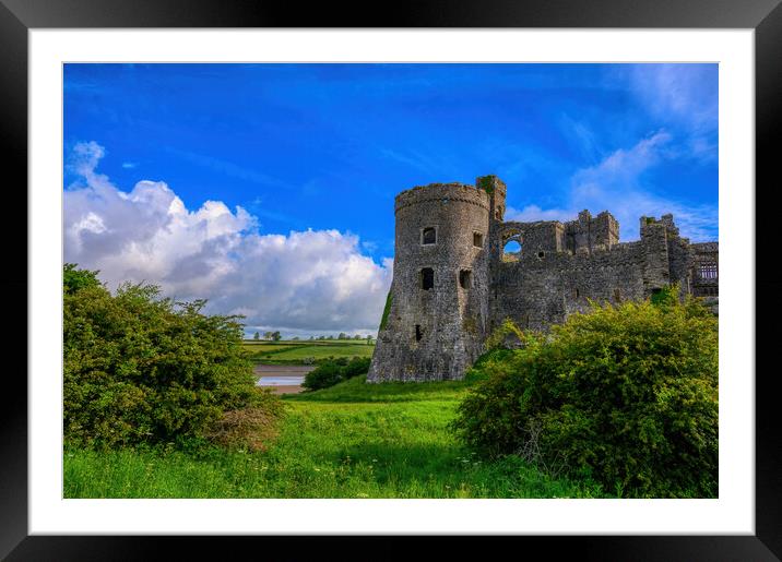 The Timeless Beauty of Carew Castle, Pembrokeshire Framed Mounted Print by Tracey Turner