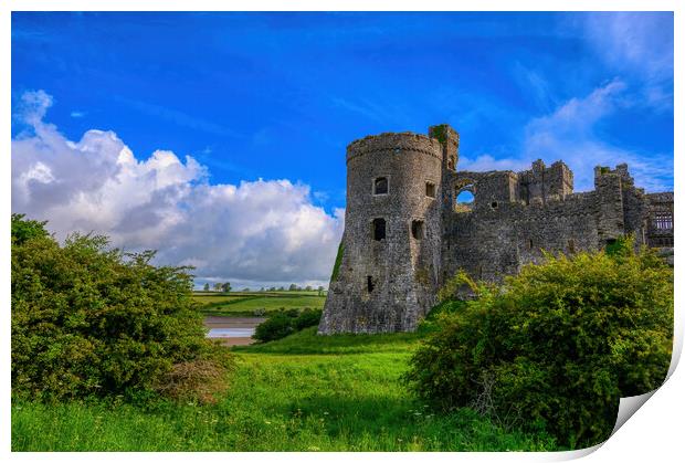 The Timeless Beauty of Carew Castle, Pembrokeshire Print by Tracey Turner