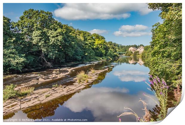 Summer on the Tees at Barnard Castle Print by Richard Laidler
